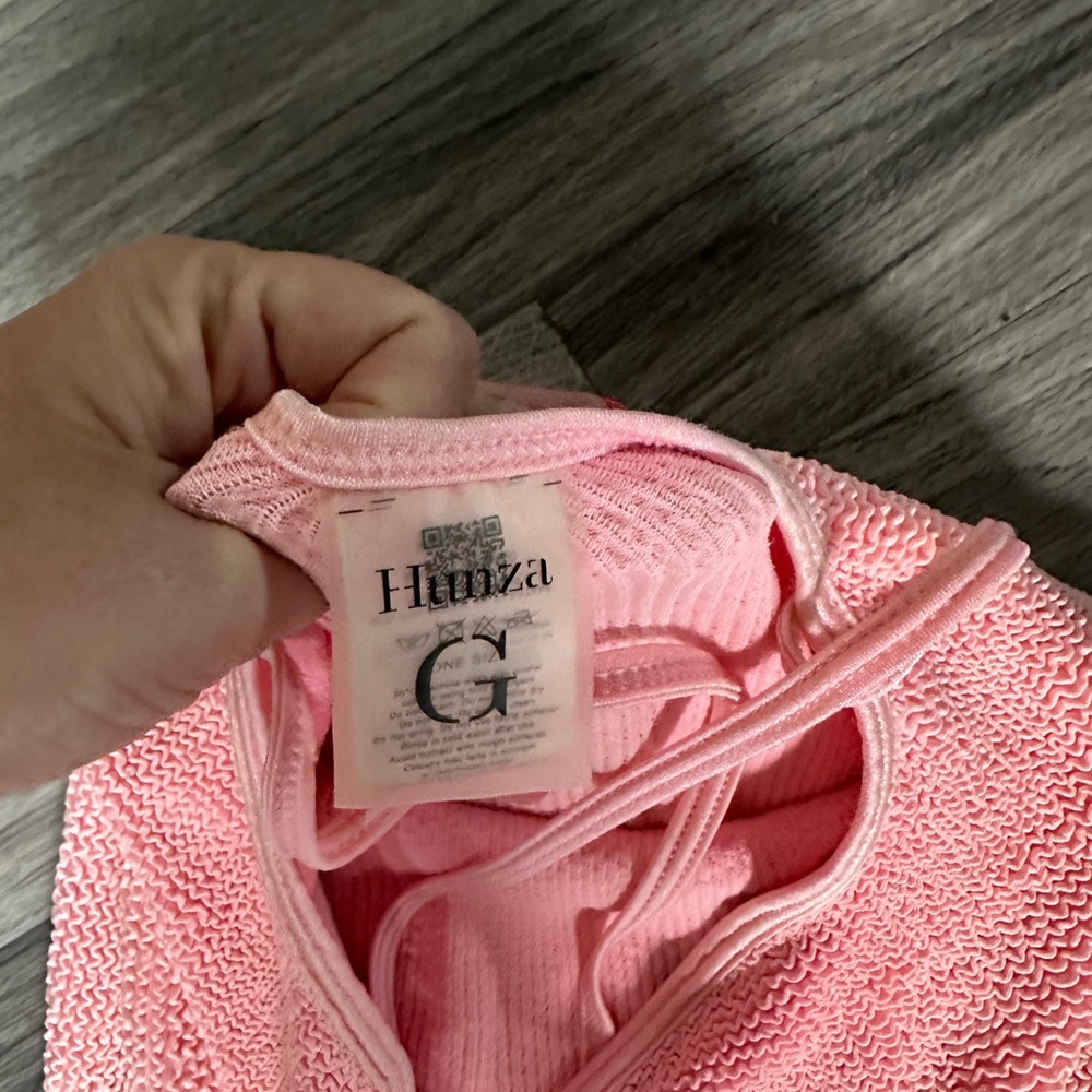 Hunza G Pamela One Piece Swimsuit Bubblegum Pink OS - Picture 3 of 4